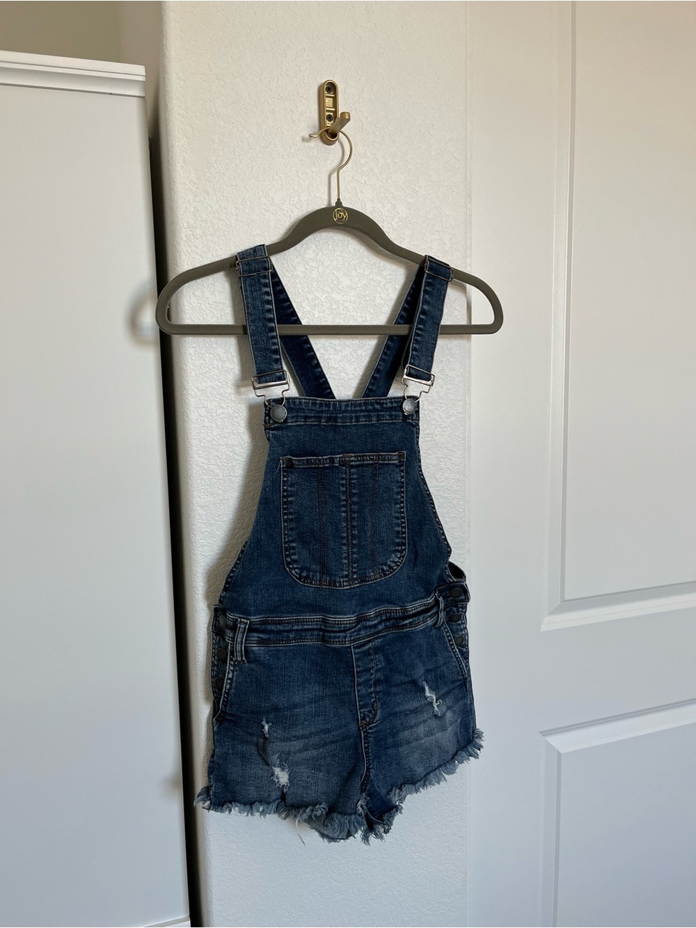 See Thru Souls Denim Boyfriend Shortalls Women’s Size 25